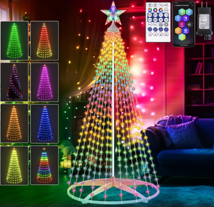 lot 261 image: Smart LED Christmas Cone Tree Light