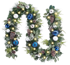 lot 262 image: WANNA-CUL Pre-Lit Christmas Garland with Lights for Front Door
