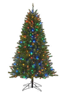 lot 534 image: Honeywell Pre-Lit Christmas Tree, Eagle Peak Pine Artificial Christmas Tree with 350 Color-Changing LED Lights