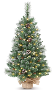 lot 549 image: Oasis Craft  Christmas Tree Christmas Tree with a Burlap Base