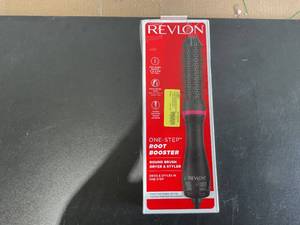 lot 356 image: Revlon One Step Root Booster Round Brush Dryer and Hair Styler  Fight Frizz and Add Volume