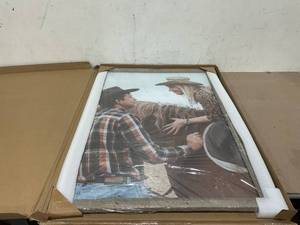 lot 298 image: Rustic Picture Frame, 100% Reclaimed Wood Frame with Tempered Glass