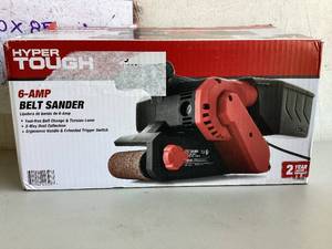 lot 415 image: Hyper Tough 6-Amp Belt Sander, 3 x 18-inch, Corded, 2613