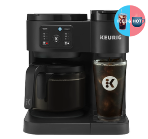 lot 301 image: Keurig K-Duo Essentials, Hot & Iced Single-Serve K-Cup Pod Coffee Maker & Carafe, Black