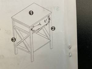 lot 390 image: Two-Layer Nightstand Bedside Table with Drawers