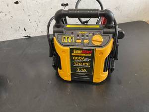 lot 456 image: 800 Peak Amp Jump Starter w 120 PSI Compressor, pivoting LED light, 3X USB ports