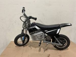 lot 37 image: Razor Dirt Rocket MX350 - Black with Decals Included, 24V Electric-Powered Dirt Bike