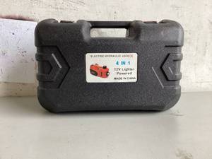lot 431 image: Electric Hydraulic Jack Kit - 4 in 1 Car Floor Jack Stands Set 3 & 5 Ton Auto Vehicle Air Trailer Truck Jack Roadside Emergency Tire Repair Kit with Built-in Inflator