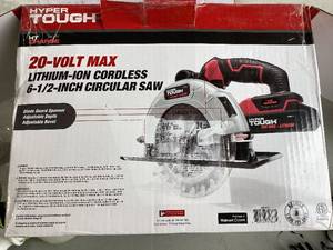 lot 471 image: Hyper Tough New Condition 20V Max Lithium-ion Cordless 6-12 Circular Saw
