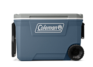 lot 406 image: Coleman 316 Series 62QT Lakeside Blue Hard Chest Wheeled Cooler