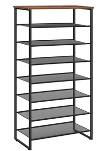 lot 438 image: HOOBRO 8 Tier Shoe Rack, Large Capacity Shoe Shelf for 21-28 Pairs of Shoes