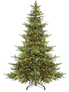 lot 17 image: TURNMEON Aspen Fir Artificial Christmas Tree with 340 Bright LED Warm White Lights