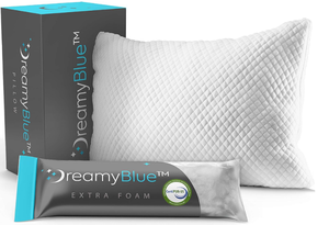 lot 193 image: King Size DreamyBlue Premium Pillow for Sleeping - Shredded Memory Foam Fill