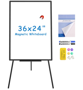 lot 194 image: VIZ-PRO Magnetic Whiteboard Easel Black
