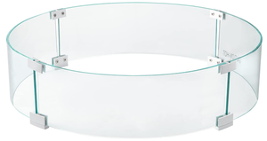 lot 296 image: VEVOR Fire Pit Wind Guard, Glass Flame Guard, Round Glass Shield