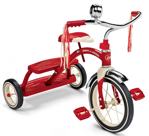 lot 322 image: Radio Flyer, Classic Red Dual Deck Tricycle, 12 Front Wheel