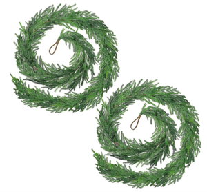 lot 325 image: 2PCS  Christmas Garland Home Accents Holiday IndoorOutdoor Garland Decoration