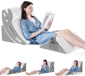 lot 365 image: 4PCS Yojoker Orthopedic Bed Wedge Pillow Set for Sleeping