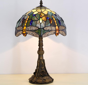 lot 370 image: Tiffany Table Lamp Stained Glass Lamp