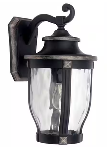 lot 398 image: LOT OF 2 McCarthy 1-Light Bronze Outdoor Wall Lantern Sconce