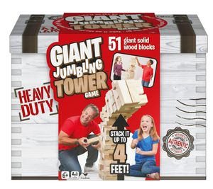 lot 476 image: Spin Master Games, Giant Jumbling Tower Party Game with Wood Blocks