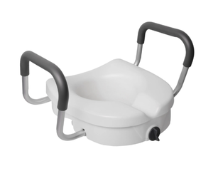 lot 487 image: Karmas Product Raised Toilet Seat with Removable or Adjustable Handles