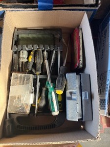 Tools, GE walkie-talkies, chisels
