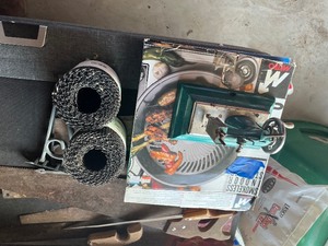 Small sewing machine , talking bathroom scale, handsaws