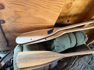 Oars and sleeping bags