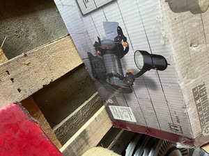Bench grinder, jeep hubcaps, misc