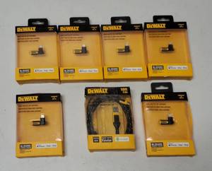 DEWALT  (6) Audio Adapter & (1) USB LIGHTING Cable,