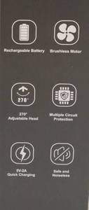 PORTABLE FAN  Mobile 2 in 1 Fan Light