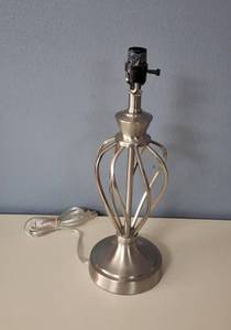 HAMPTON BAY  Sleek Curved Style Brush Nickel Table Lamp Base