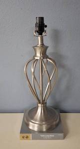 HAMPTON BAY  Sleek Curved Style Brush Nickel Table Lamp Base