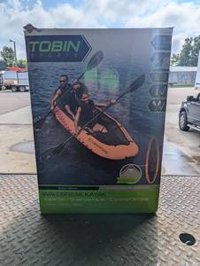 lot 3 image: Tobin Sports Inflatable 2-Person Kayak-Orange