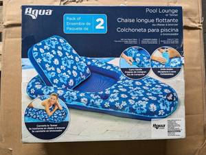 lot 4 image: Aqua Leisure Luxury Water Recliner Lounge Tanner Pool Float 2-Pack
