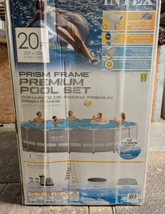 lot 27 image: INTEX Prism Frame Premium Above Ground Swimming Pool Set 20ft x 52in