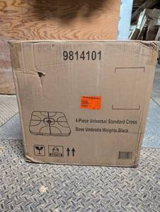 lot 38 image: Westin Outdoor 4-Piece Universal Standard Cross Patio Umbrella Base