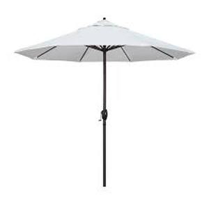 lot 59 image: 9 White Aluminum Market Patio Umbrella