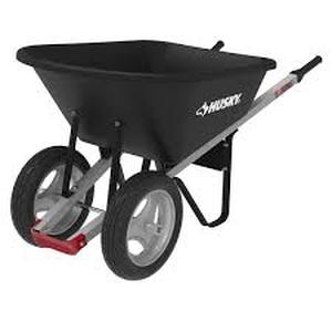 lot 66 image: HUSKY 6 cu. ft. Poly Dual FF Wheelbarrow