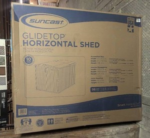 lot 51 image: SUNCAST Glide Top 5 ft. W x 7 ft. D Plastic Shed (31.84 sq. ft.)