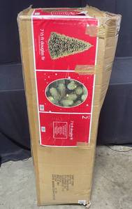 lot 34 image: Artificial Christmas Lighted Christmas Tree 7 12 Douglas Fir