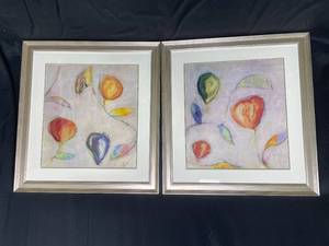 lot 57 image: Set of Framed Colorful Fruit Paintings 29x31