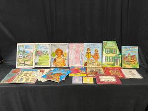 lot 82 image: Large Lot of Vintage UNCUT Paper Doll Books, Paper Dolls and Accessories and More