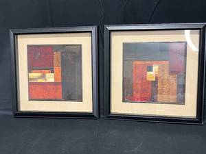 lot 112 image: Fun and Colorful Framed Wall Art - 16x16