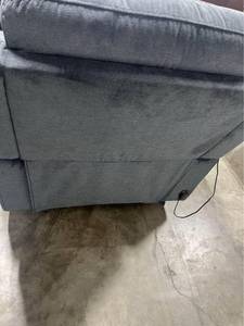 lot 195 image: Bluish Gray Power Recliner