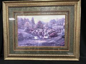 lot 226 image: Ornately Framed Picture of Bridge & Trees Orig Retail Price of $289
