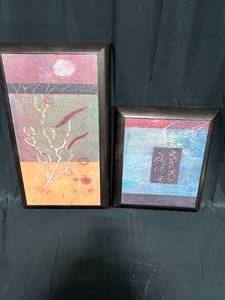 lot 228 image: Pair of Wall Art Pictures from Schneidermans Furniture White Tree I Orig Retail Price of $279