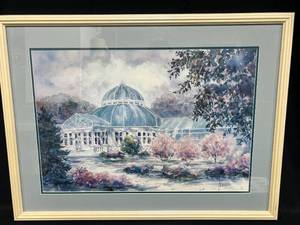 lot 230 image: Lou Roman Watercolor Reproduction Signed & Numbered 81900 The Conservatory Suite