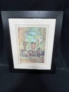 lot 232 image: Matted Sketch of Urban Park